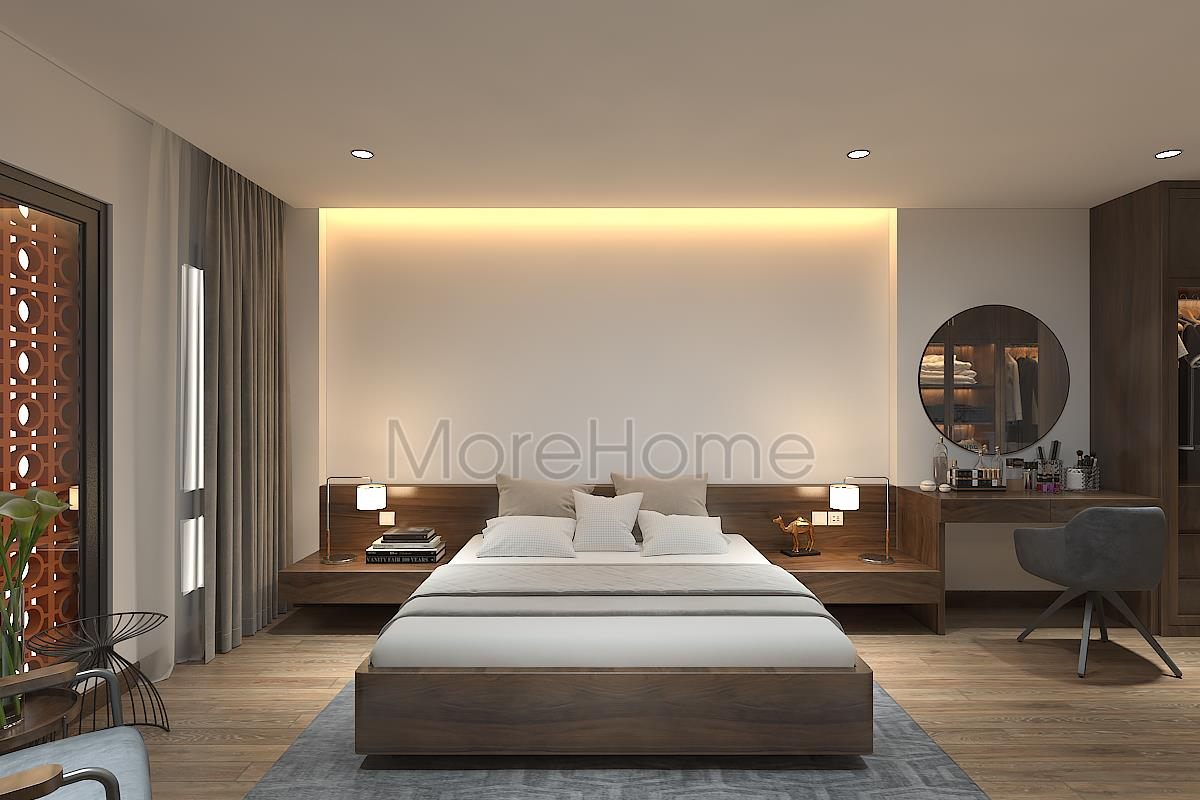 Thiết kế nội thất phòng ngủ nhà ống An Dương Tây Hồ 